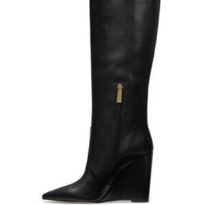 MICHAEL Michael Kors - Women's Isra Leather Side-Zip Wedge Tall Boots